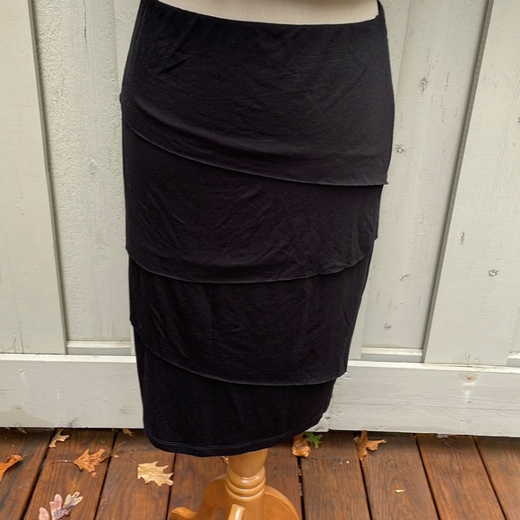 Design 365 Bandage Skirt Black Stretch Cotton Blend With Spandex Size M - Picture 4 of 7